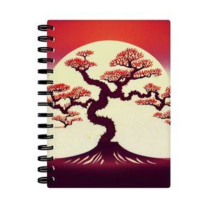 Bonsai Tree Spiral Notebook - Cute Notebook - Japanese Style Notebook
